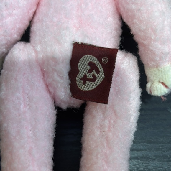 Ty Pink Plush Bunny with Ribbon - Picture 3 of 4